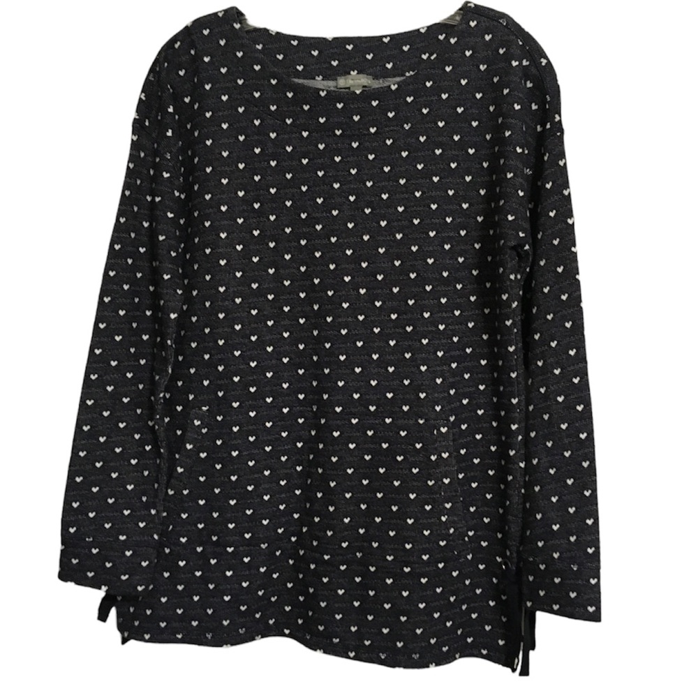 Talbots Heart Print Sweater, Size: Small